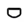 Dive rite Anello a D Plastica 2.5 cm