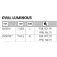 Vercelli Oval Luminous stoppers 6 units