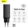 Baseus GaN2 Lite USB-A-og USB-C-vegglader