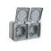 Onlex Surface double socket luxe IP54