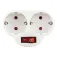 Onlex 2-socket adapter ground tom with switch