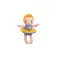 Lilliputiens Gaspard bath doll ankka