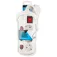 Onlex Base com cabo de interruptor individual 3 tomadas 1.5 m