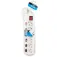 Onlex Base com cabo de interruptor individual 6 tomadas 1.5 m