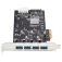 Startech P5Q4A-USB-CARD PCI-E Expansion Card