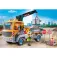 Playmobil Figura de camión de construcción con grúa