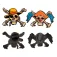 Cinereplicas 2 kpl:n Luffy & Buggy-pinssisarja