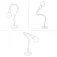 Creative cables Without Bulb Table Flex articulated table lamp with diffused light