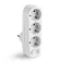 Famatel Adaptador de tomada triplo e interruptor