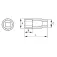 Irimo 1/2´´ hexagonal long socket 21 mm