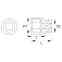 Bahco 1/2´´ hexagonal socket 21 mm