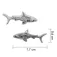 Dive silver Orecchini Small Tiger Shark