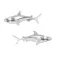 Dive silver Small Shark örhängen