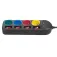 Maclean MCE229B power strip 4 outlets with switch