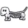 Jibbitz Halloween Skeleton Dog 핀