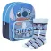 Stitch Stitch Backpack And Striped Socks Design set