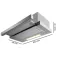Cecotec Bolero Flux TLM 603500 Telescopic Hood 60 cm