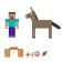 Minecraft Steve and Donkey figur