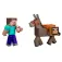 Minecraft Steve and Donkey figur