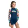 Roxy Morning Flower junior long sleeve back zip shorty