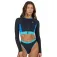 Salty crew Rash guard com mangas compridas e fecho éclair Surf break