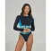 Salty crew Rash guard com mangas compridas e fecho éclair Surf break