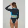 Salty crew Rash guard com mangas compridas e fecho éclair Surf break
