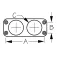 Sea-dog line Back mount double socket panel