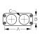 Sea-dog line Back mount triple socket panel