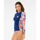 Rip curl Rash guard com mangas compridas e fecho éclair Party Wave UPF