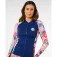Rip curl Rash guard com mangas compridas e fecho éclair Party Wave UPF