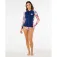 Rip curl Rash guard com mangas compridas e fecho éclair Party Wave UPF