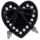 Jibbitz Black Heart Bow Stift