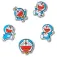 Jibbitz Doraemon Stift 5 enheder