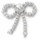 Jibbitz Pin Silver Beaded Bow