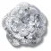 Jibbitz Silver Sequin Flower Stift