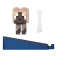 Minecraft Chestnut Wolf 8cm figur