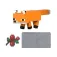 Minecraft Fox Renard 8cm Rysunek