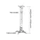 Sunne PRO02 ceiling projector bracket