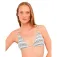 Gisela Haut de bikini Triangular Patterned Straps Embroidered Effect