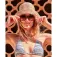 Gisela Top de biquíni Triangular Patterned Straps Embroidered Effect