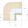 Guidi Conector de codo F 3/8´´