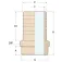 Guidi Conector recto M 1/2´´ 16 mm