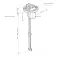 VDO Sensor ajustable d´aigua clara 1200-1500 mm