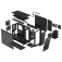 Fractal design Meshify 2 Light Crystal PC tower case refurbished