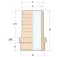 Guidi Conector recto M 1/4´´ 10 mm
