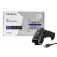 Qoltec 50853 Laser 1D 2D Black Barcode Scanner