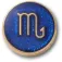 Jibbitz Gold Scorpio charm