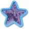 Jibbitz Purple Sequin Star charm