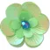 Jibbitz Sequin Green Flower 참